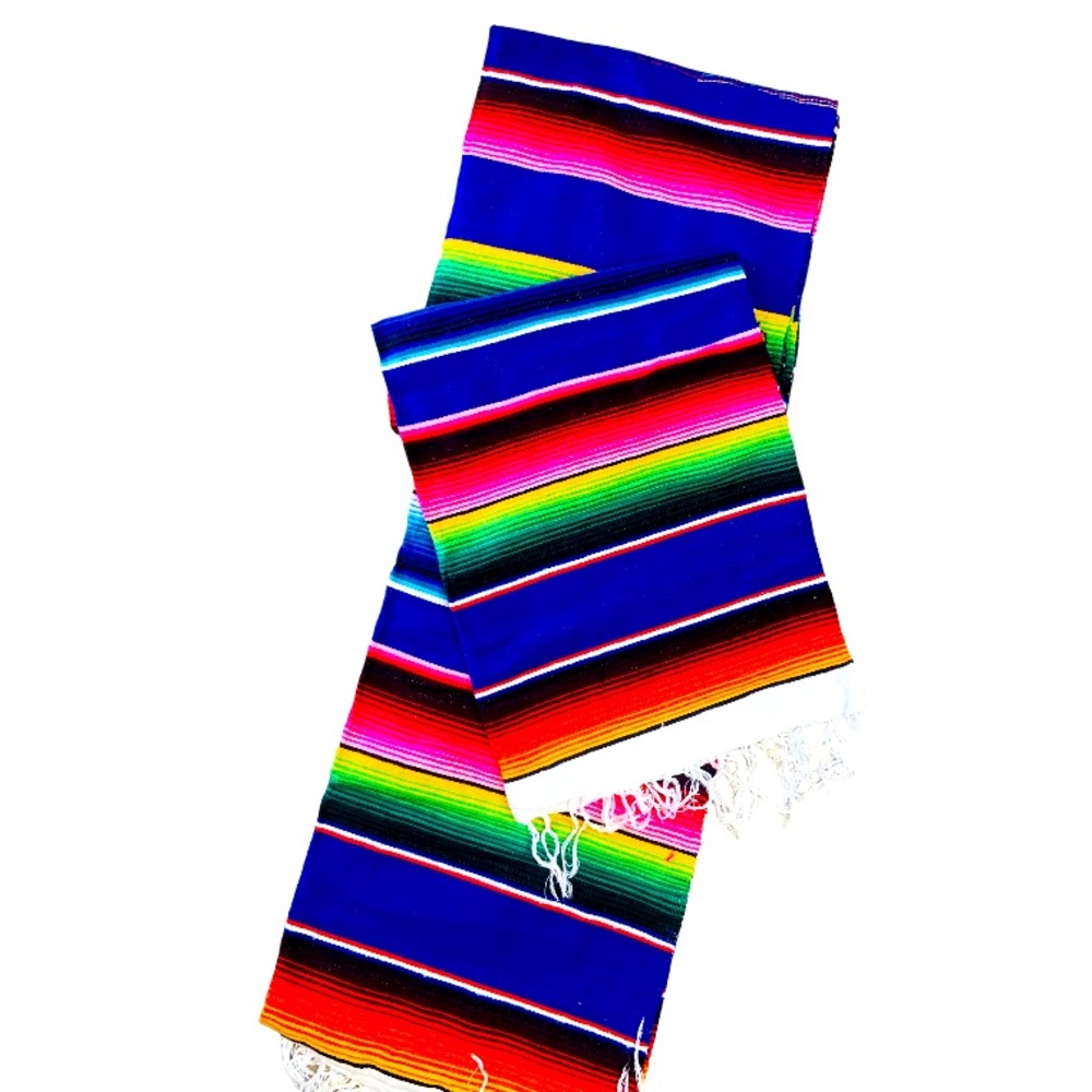 Serape Blue Mix Mexican Sarape Acrylic